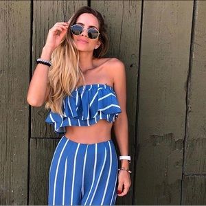 L’Atiste Navy blue & white stripped two piece